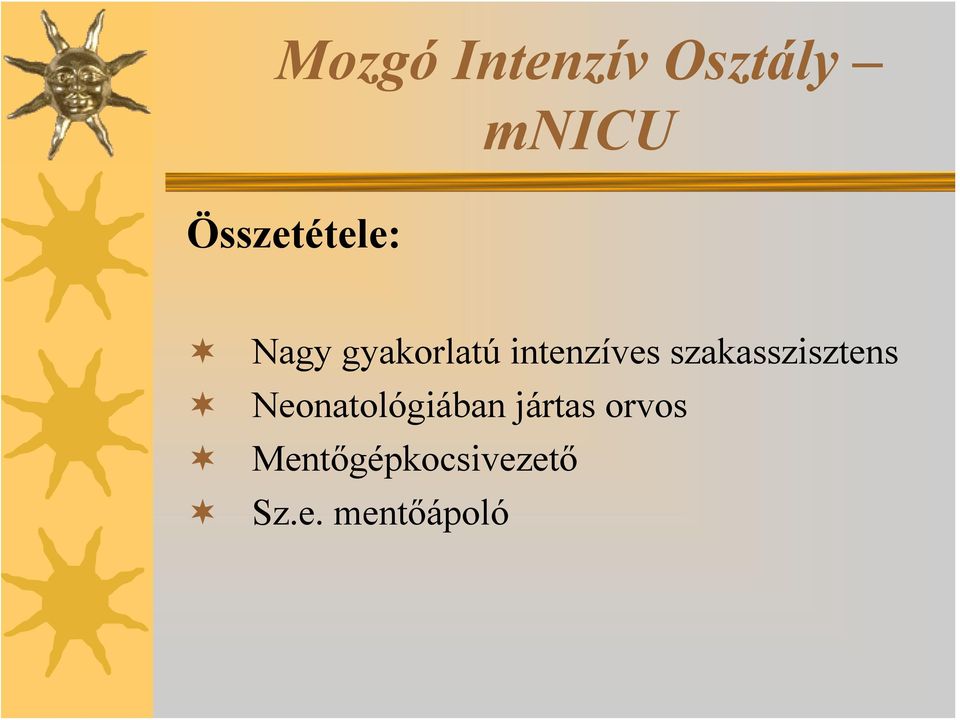 intenzíves szakasszisztens