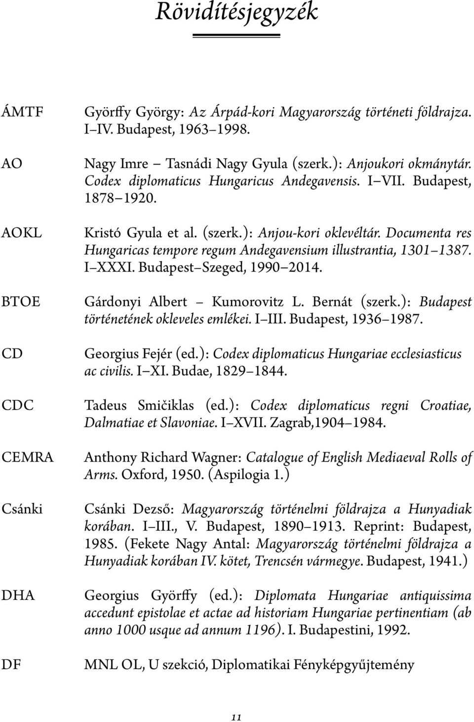 Documenta res Hungaricas tempore regum Andegavensium illustrantia, 1301 1387. I XXXI. Budapest Szeged, 1990 2014. Gárdonyi Albert Kumorovitz L. Bernát (szerk.