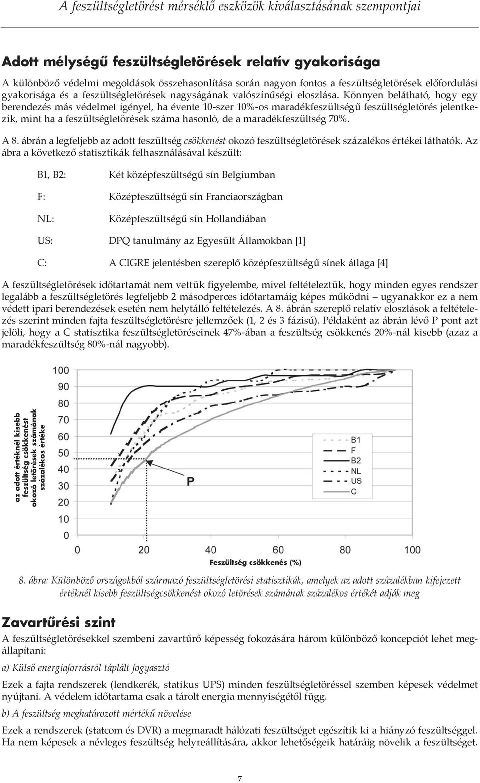 Könnyen belátható, hogy egy berendezés más védelmet igényel, ha évente 10-szer 10%-os maradékfeszültségű feszültségletörés jelentkezik, mint ha a feszültségletörések száma hasonló, de a