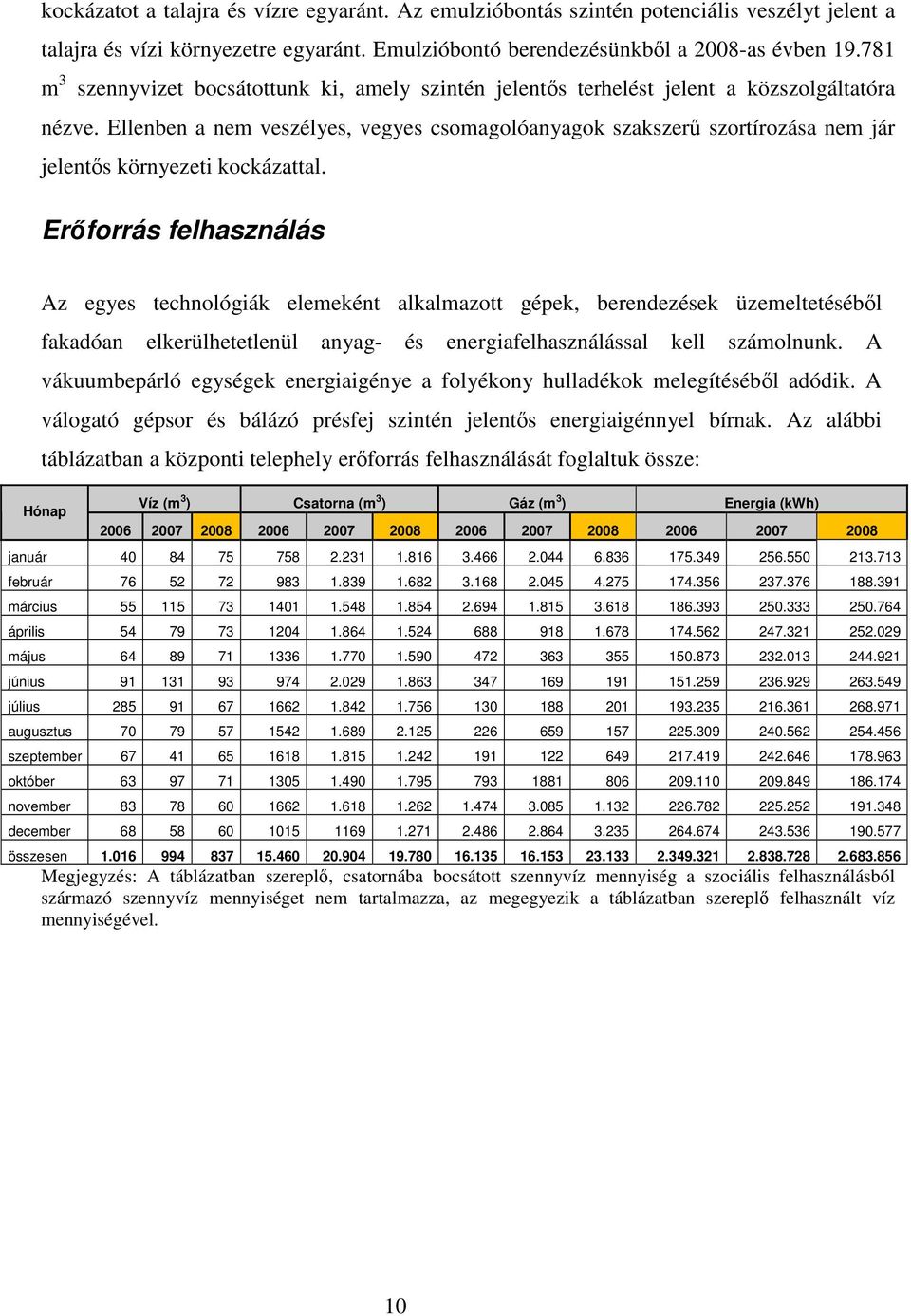 Ellenben a nem veszélyes, vegyes csomagolóanyagok szakszerő szortírozása nem jár jelentıs környezeti kockázattal.