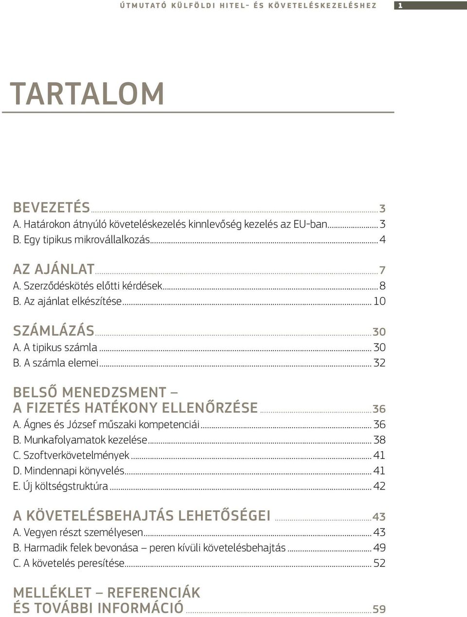 ..36 A. Ágnes és József műszaki kompetenciái...36 B. Munkafolyamatok kezelése...38 C. Szoftverkövetelmények...41 D. Mindennapi könyvelés...41 E. Új költségstruktúra.