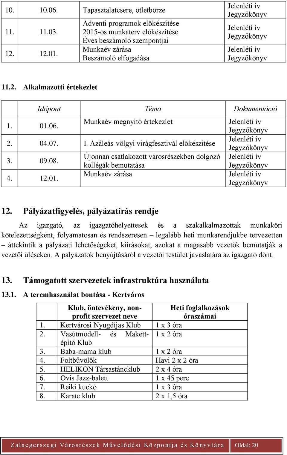 11.2. Alkalmazotti értekezlet 1. 01.