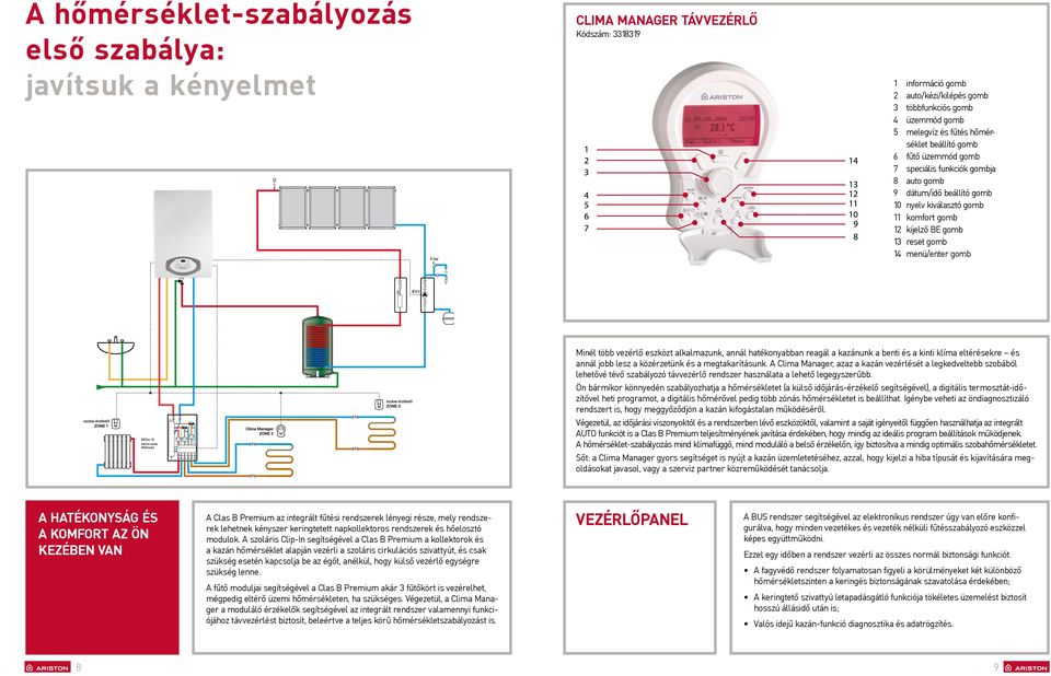 menü/enter gomb Minél több vezérlő eszközt alkalmazunk, annál hatékonyabban reagál a kazánunk a benti és a kinti klíma eltérésekre és annál jobb lesz a közérzetünk és a megtakarításunk.