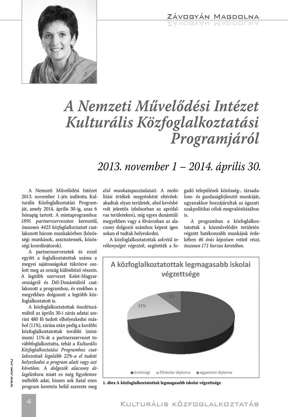 A mintaprogramhoz 1895 partnerszervezeten keresztül, összesen 4423 közfoglalkoztatott csatlakozott három munkakörben (közösségi munkások, asszisztensek, közösségi koordinátorok).