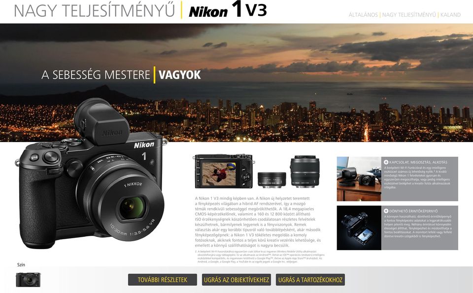 A Nikon új helyzetet teremtett a fényképezés világában a hibrid AF rendszerével, így a mozgó témák rendkívüli sebességgel megörökíthetők.