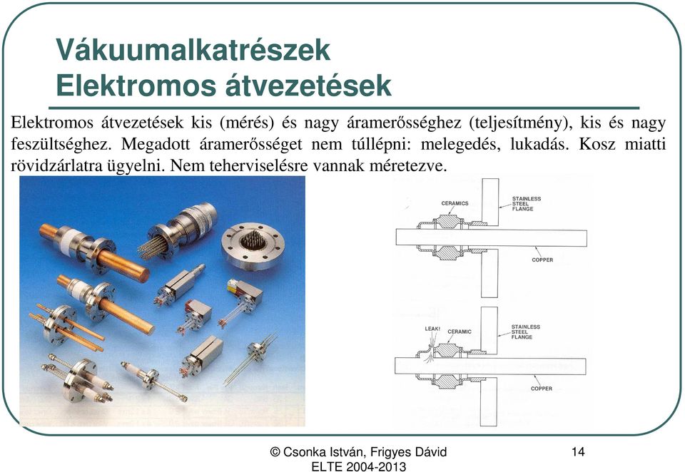 Megadott áramerősséget nem túllépni: melegedés, lukadás.