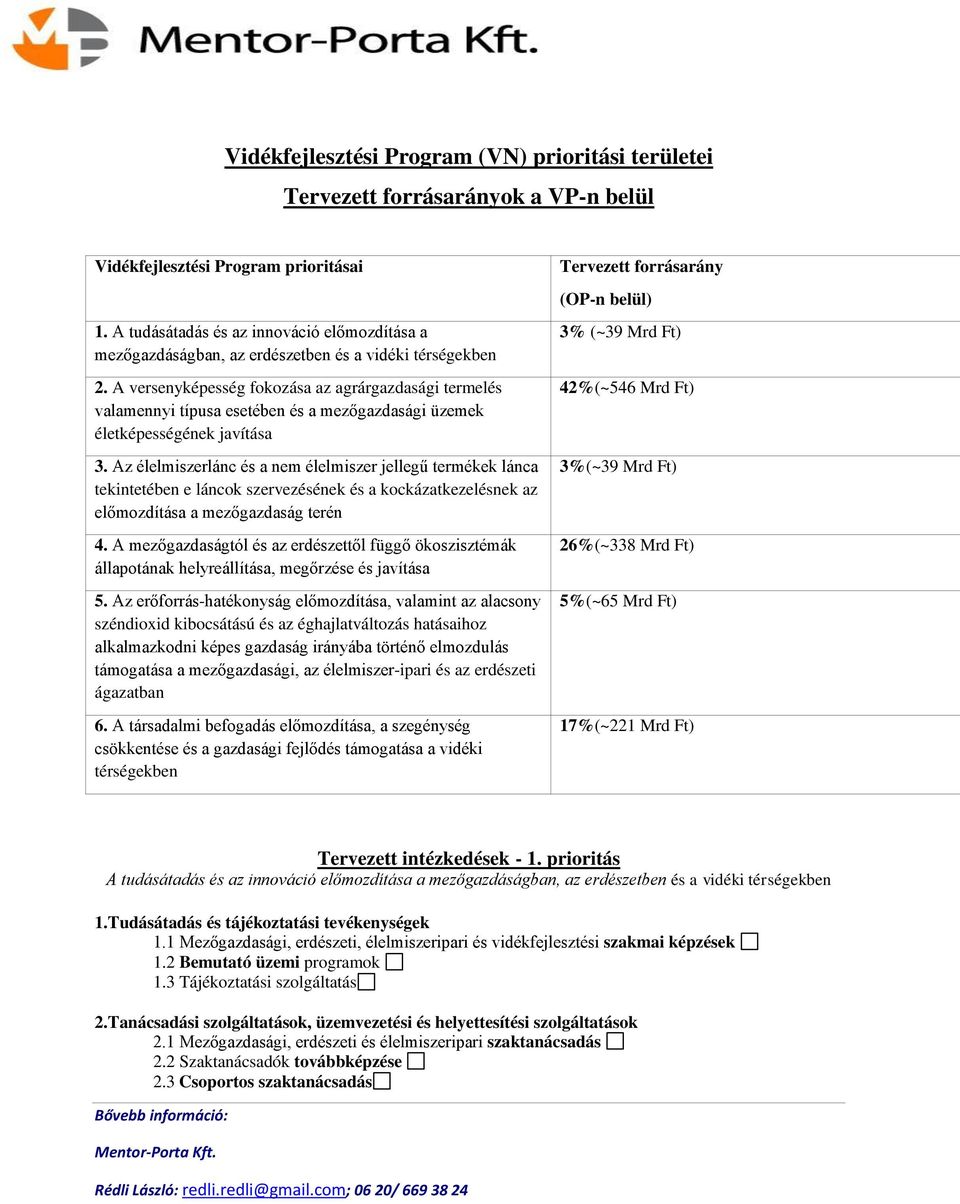 A versenyképesség fokozása az agrárgazdasági termelés valamennyi típusa esetében és a mezőgazdasági üzemek életképességének javítása 3.