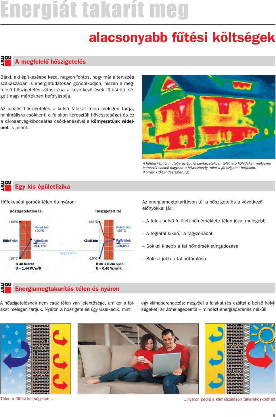 Az ideális hôszigetelés a külsô falakat télen melegen tartja, minimálisra csökkenti a falakon keresztüli hôveszteséget és ez a károsanyagkibocsátás csökkenésével a környezetünk védelmét is jelenti.