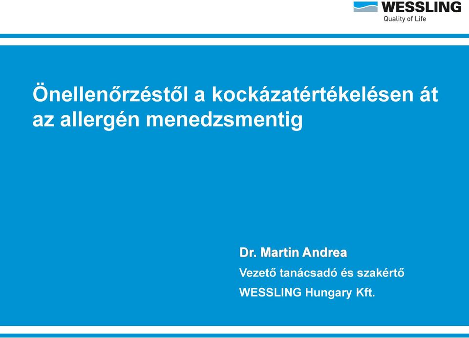 allergén menedzsmentig Dr.