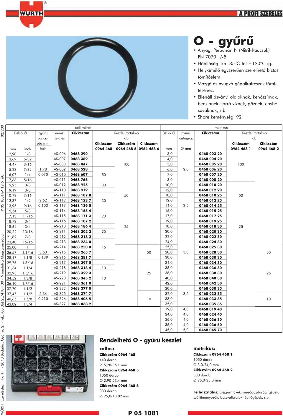 : (00 36) 23/4830 Nyomtatva Magyarországon P 05 08/M 2 560 02/200 2,90 3,69 4,47 5,28 6,07 7,66 9,25 9,9 0,78 2,37 3,95 5,54 7,3 8,72 8,64 20,22 2,82 23,40 25,00 26,57 28,7 29,75 3,34 32,93 34,52