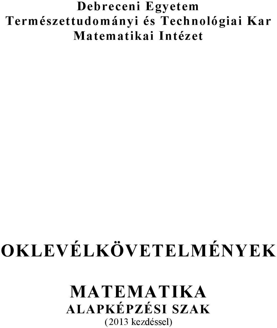 Kar Matematikai Intézet