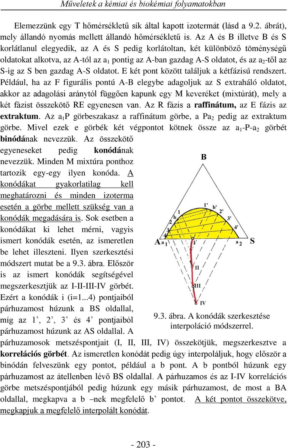 E két pont között találjuk a kétfázisú rendszert.