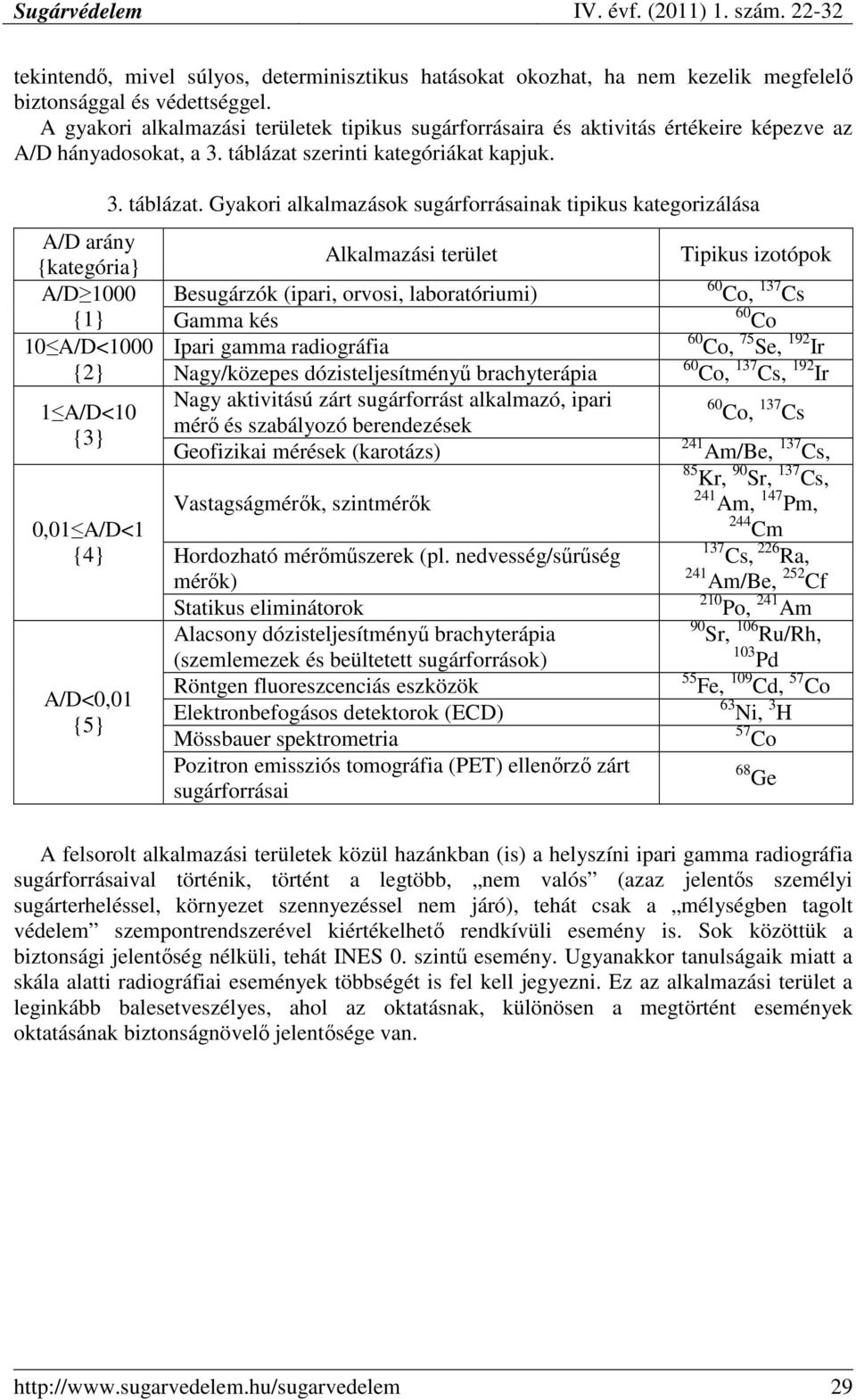 szerinti kategóriákat kapjuk. 3. táblázat.