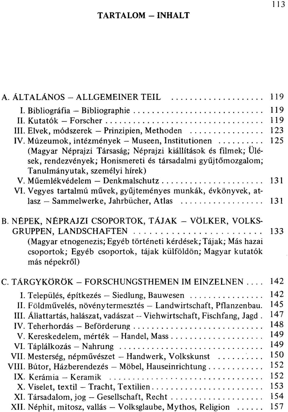 hírek) V. Műemlékvédelem Denkmalschutz 131 VI. Vegyes tartalmú művek, gyűjteményes munkák, évkönyvek, atlasz Sammelwerke, Jahrbücher, Atlas 131 B.