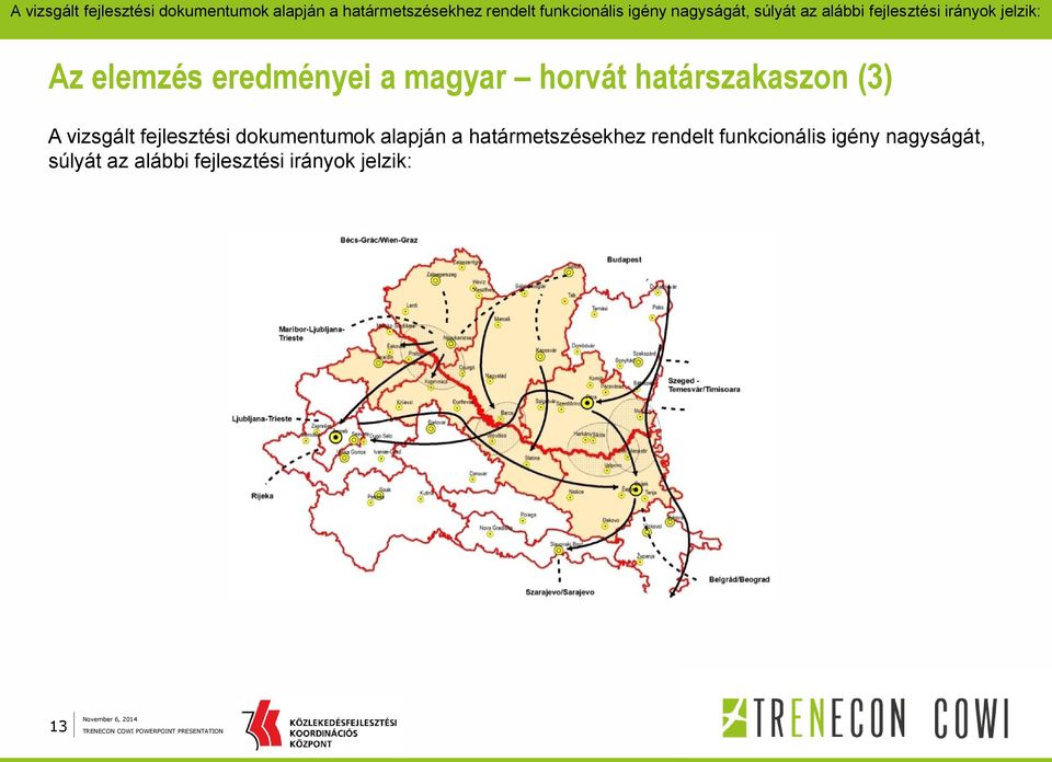 magyar horvát határszakaszon (3)  igény nagyságát, súlyát az alábbi fejlesztési irányok