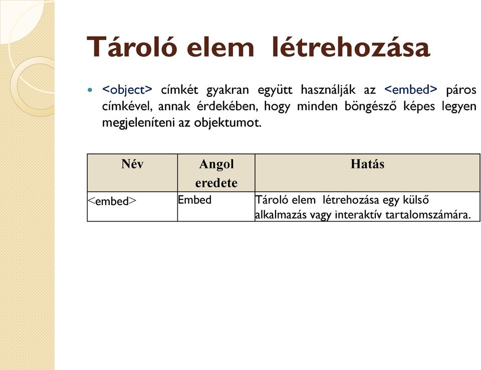 legyen megjeleníteni az objektumot.