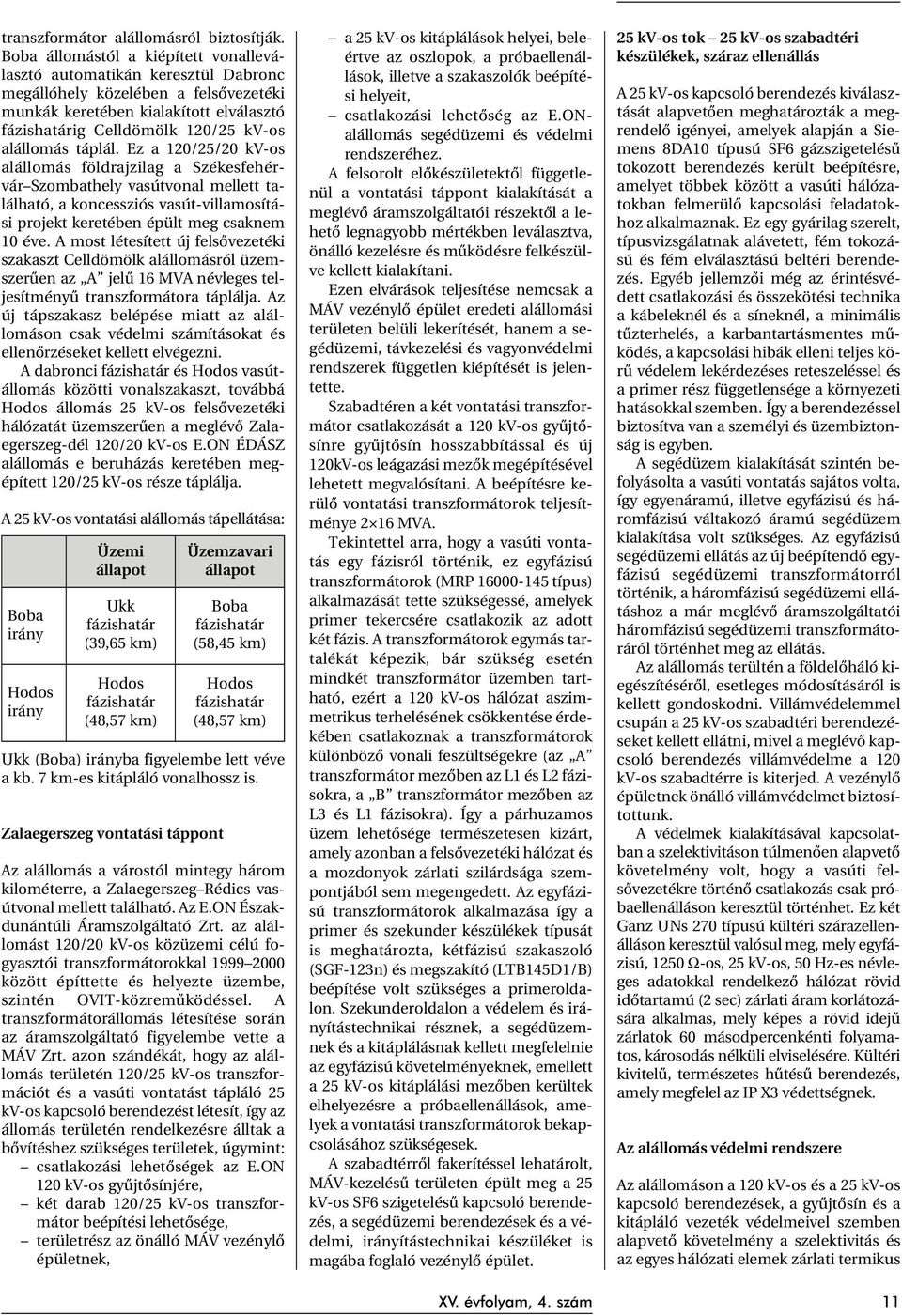 táplál. Ez a 120/25/20 kv-os alállomás földrajzilag a Székesfehérvár Szombathely vasútvonal mellett található, a koncessziós vasút-villamosítási projekt keretében épült meg csaknem 10 éve.