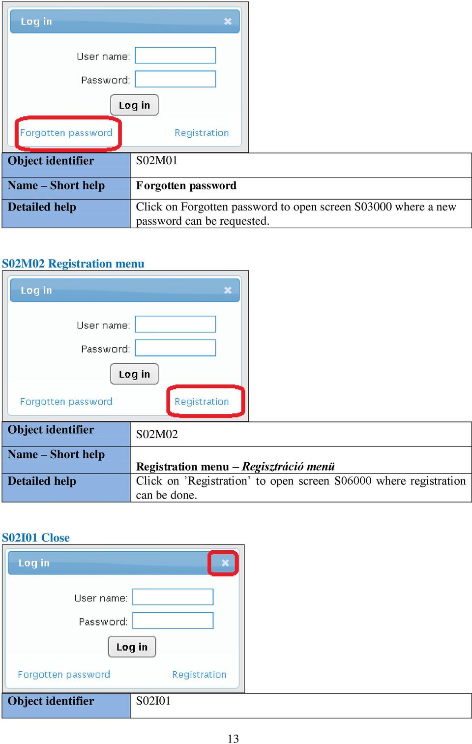 S02M02 Registration menu S02M02 Registration menu Regisztráció menü