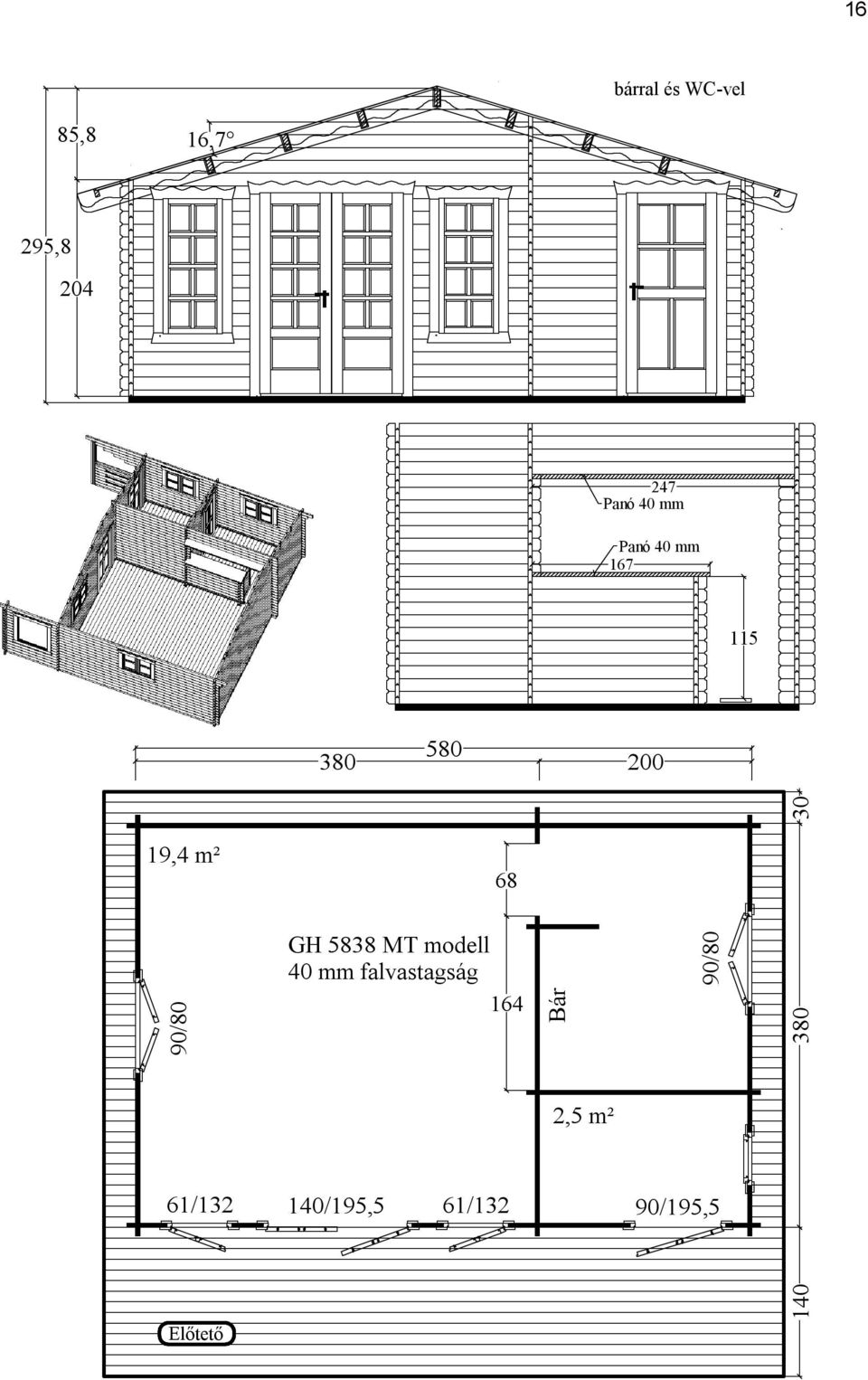 200 19,4 m² Bár 61/132 140/195,5 61/132