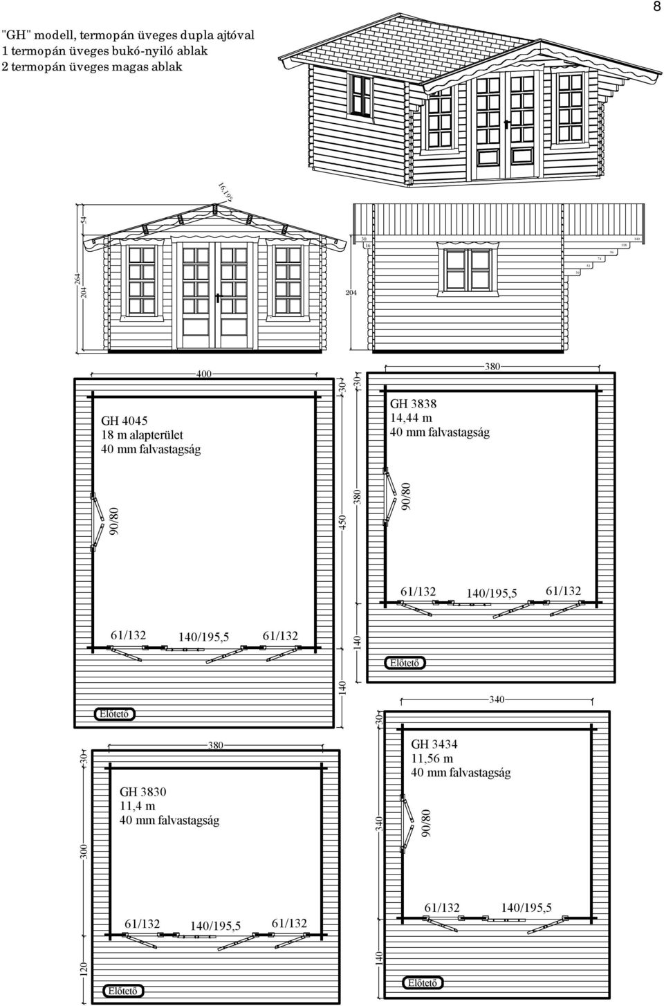 alapterület 400 61/132 140/195,5 61/132 450 140 380 GH 3838 14,44 m 61/132 380 140/195,5