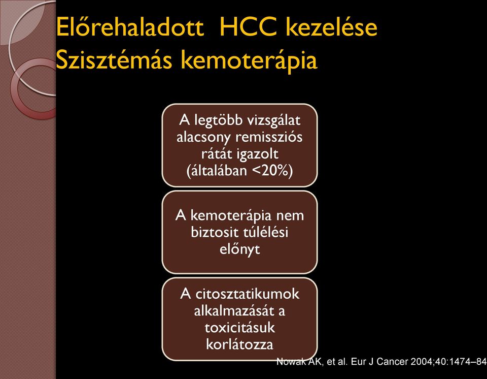 kemoterápia nem biztosit túlélési előnyt A citosztatikumok