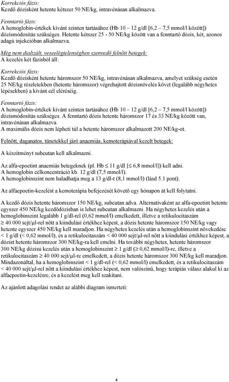 Hetente kétszer 25-50 NE/kg között van a fenntartó dózis, két, azonos adagú injekcióban alkalmazva.