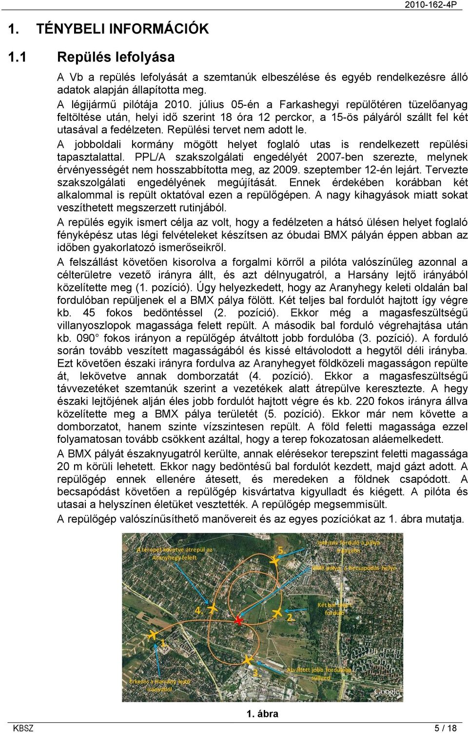 A jobboldali kormány mögött helyet foglaló utas is rendelkezett repülési tapasztalattal. PPL/A szakszolgálati engedélyét 2007-ben szerezte, melynek érvényességét nem hosszabbította meg, az 2009.