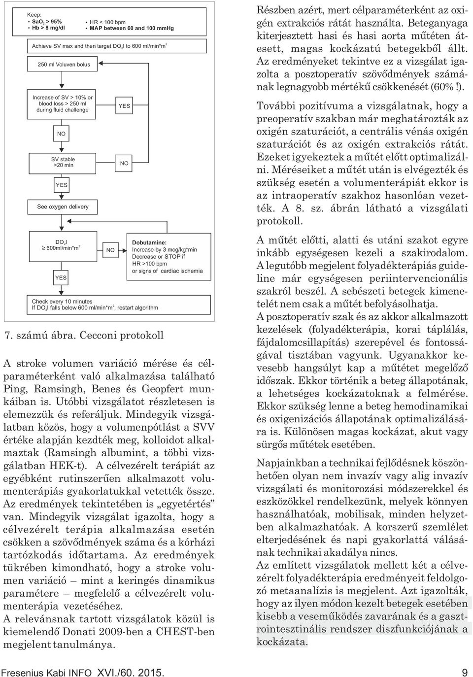 Cecconi protokoll A stroke volumen variáció mérése és célparaméterként való alkalmazása található Ping, Ramsingh, Benes és Geopfert munkáiban is.