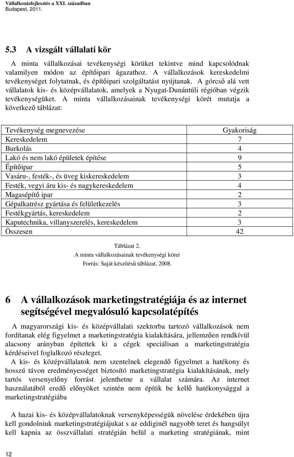 A górcső alá vett vállalatok kis- és középvállalatok, amelyek a Nyugat-Dunántúli régióban végzik tevékenységüket.