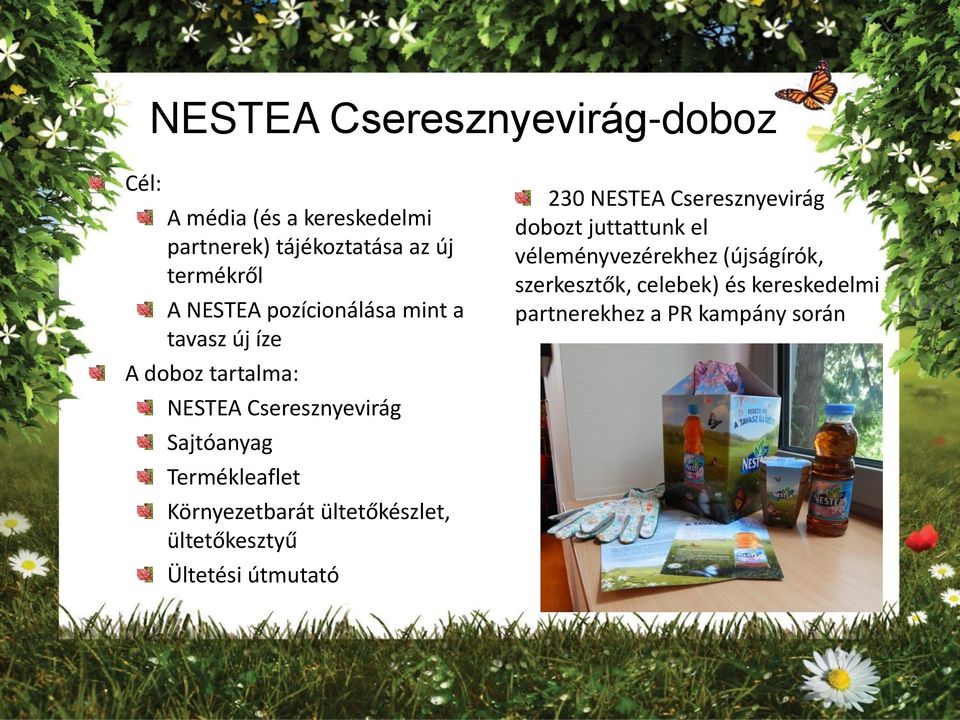 Termékleaflet Környezetbarát ültetőkészlet, ültetőkesztyű Ültetési útmutató 230 NESTEA Cseresznyevirág