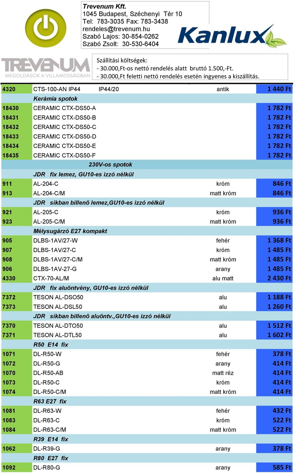 lemez,gu10-es izzó nélkül 921 AL-205-C króm 936 Ft 923 AL-205-C/M matt króm 936 Ft Mélysugárzó E27 kompakt 905 DLBS-1AV/27-W fehér 1 368 Ft 907 DLBS-1AV/27-C króm 1 485 Ft 908 DLBS-1AV/27-C/M matt