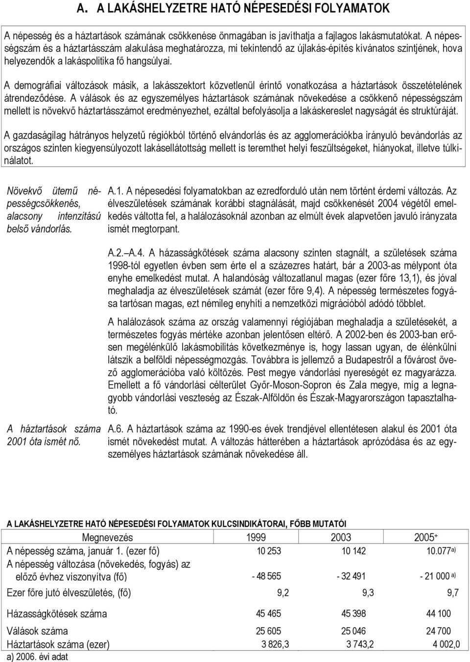 A demográfiai változások másik, a lakásszektort közvetlenül érintő vonatkozása a háztartások összetételének átrendeződése.