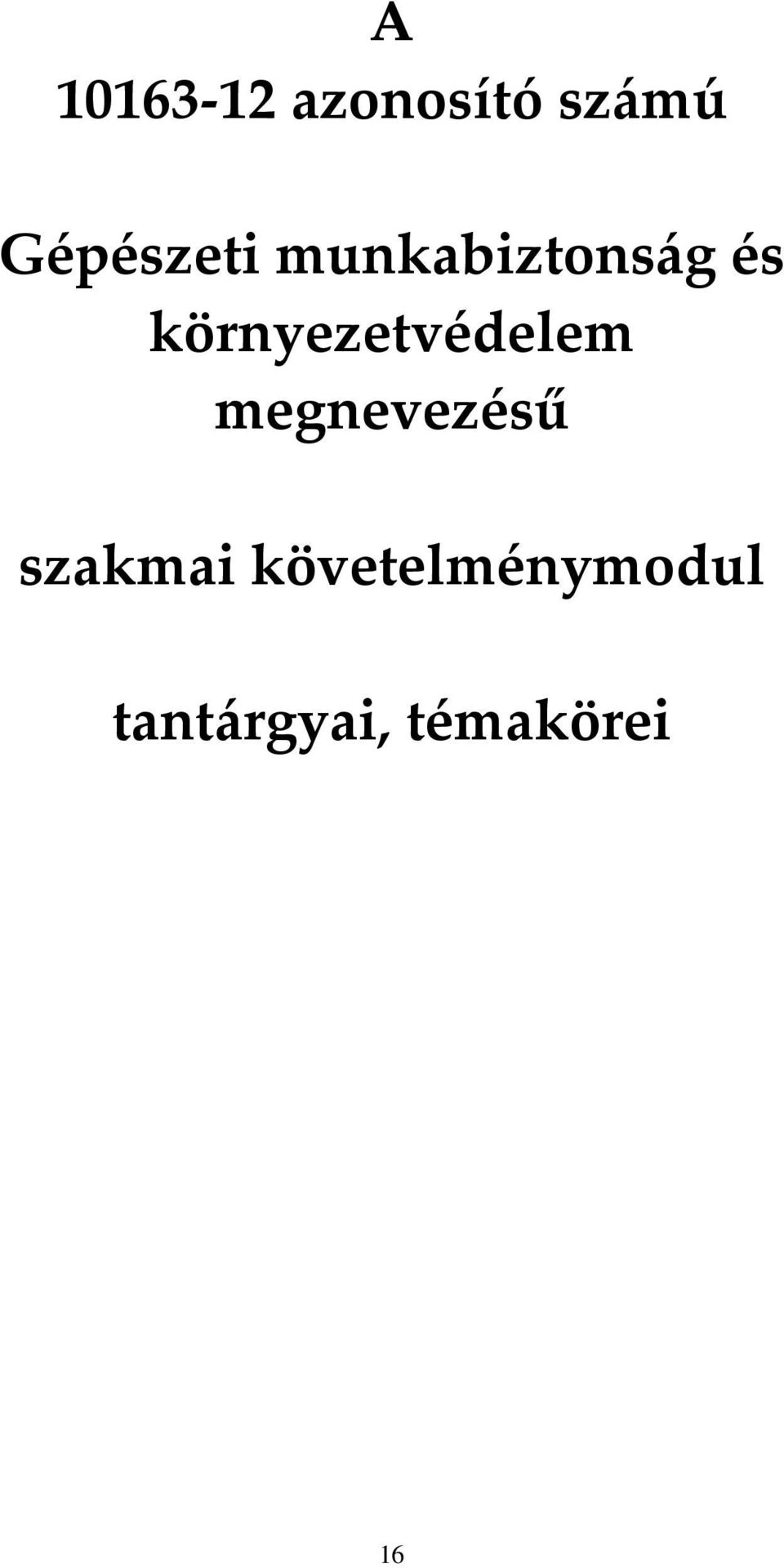 környezetvédelem megnevezésű