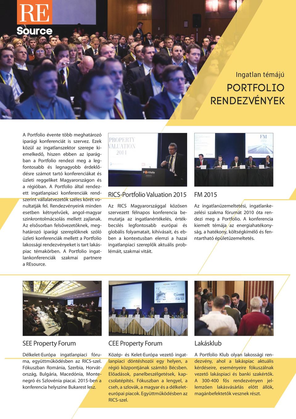 Magyarországon és a régióban. A Portfolio által rendezett ingatlanpiaci konferenciák rendszerint vállalatvezetők széles körét vonultatják fel.