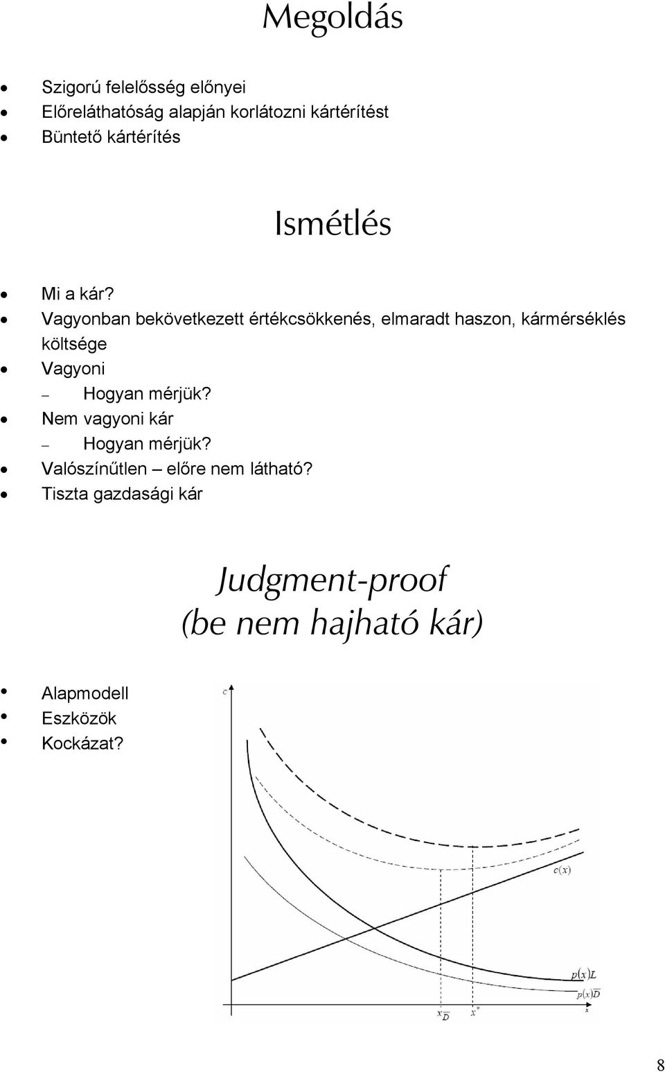 Vagyonban bekövetkezett értékcsökkenés, elmaradt haszon, kármérséklés költsége Vagyoni Hogyan