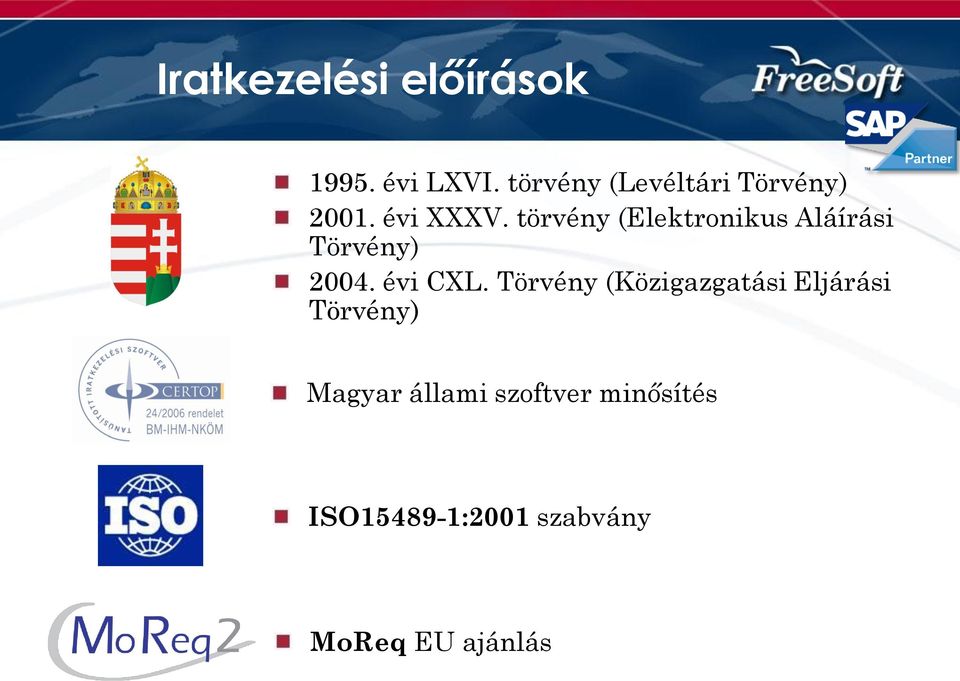 törvény (Elektronikus Aláírási Törvény) 2004. évi CXL.