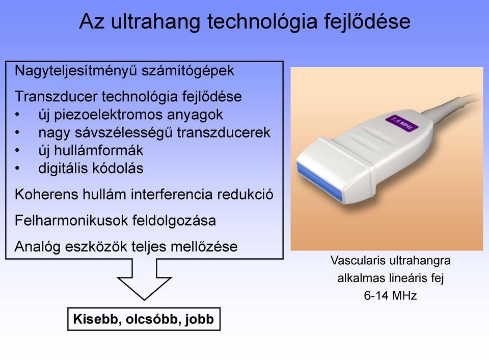 digitális kódolás Koherens hullám interferencia redukció Felharmonikusok feldolgozása Analóg