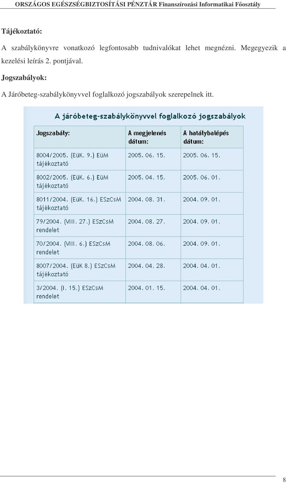 Megegyezik a kezelési leírás 2. pontjával.