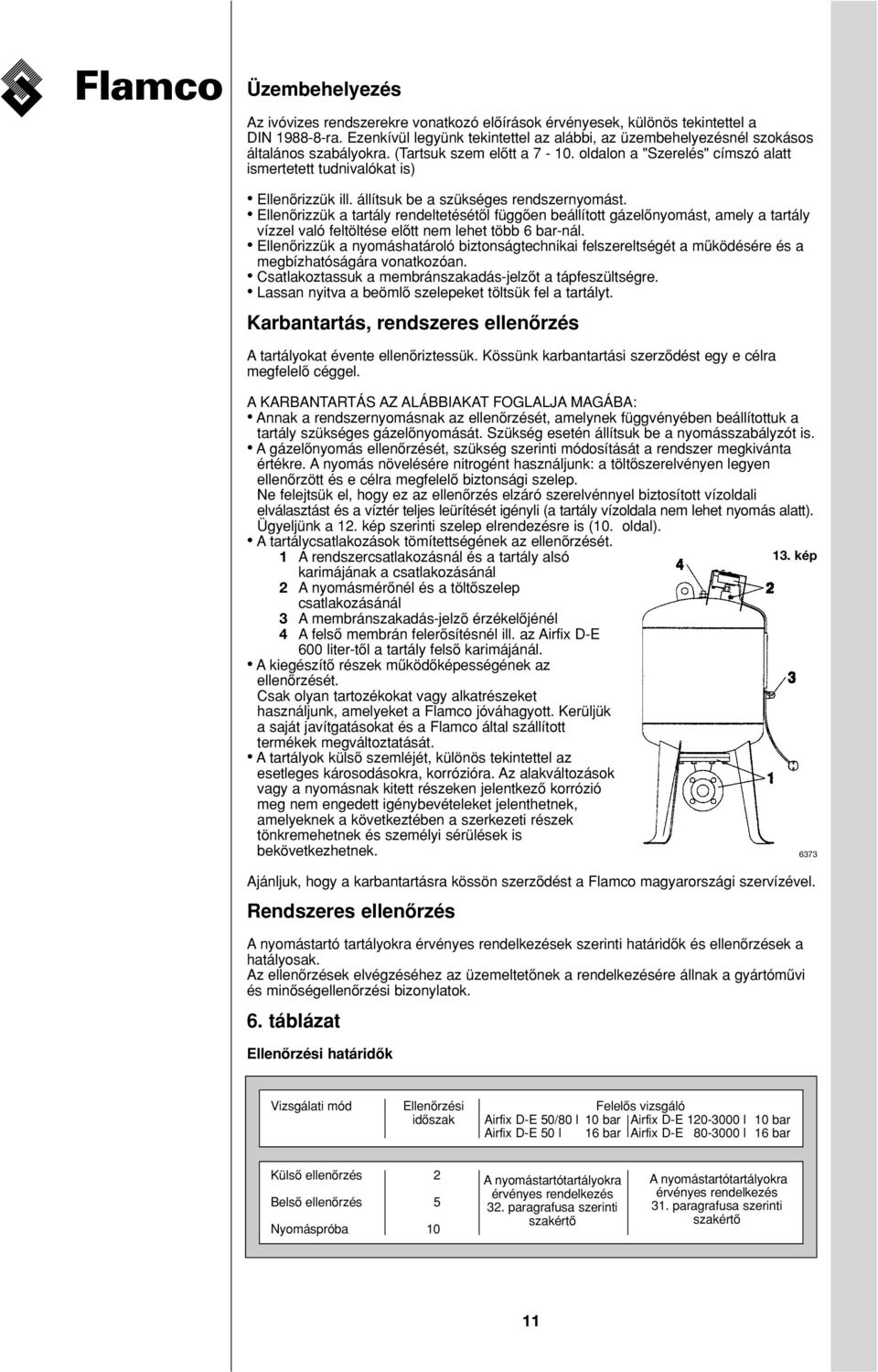 oldalon a "Szerelés" címszó alatt ismertetett tudnivalókat is) Ellenoªrizzük ill. állítsuk be a szükséges rendszernyomást.