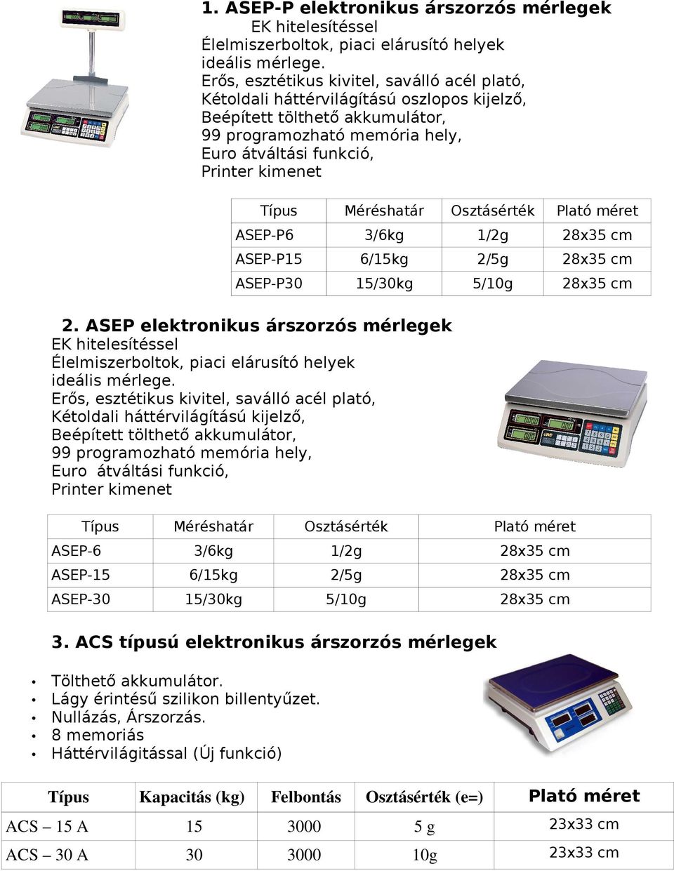 méret 3/6kg 1/ 28x35 cm ASEP-P15 6/15kg 2/5g 28x35 cm ASEP-P30 15/30kg 5/10g 28x35 cm ASEP-P6 2.