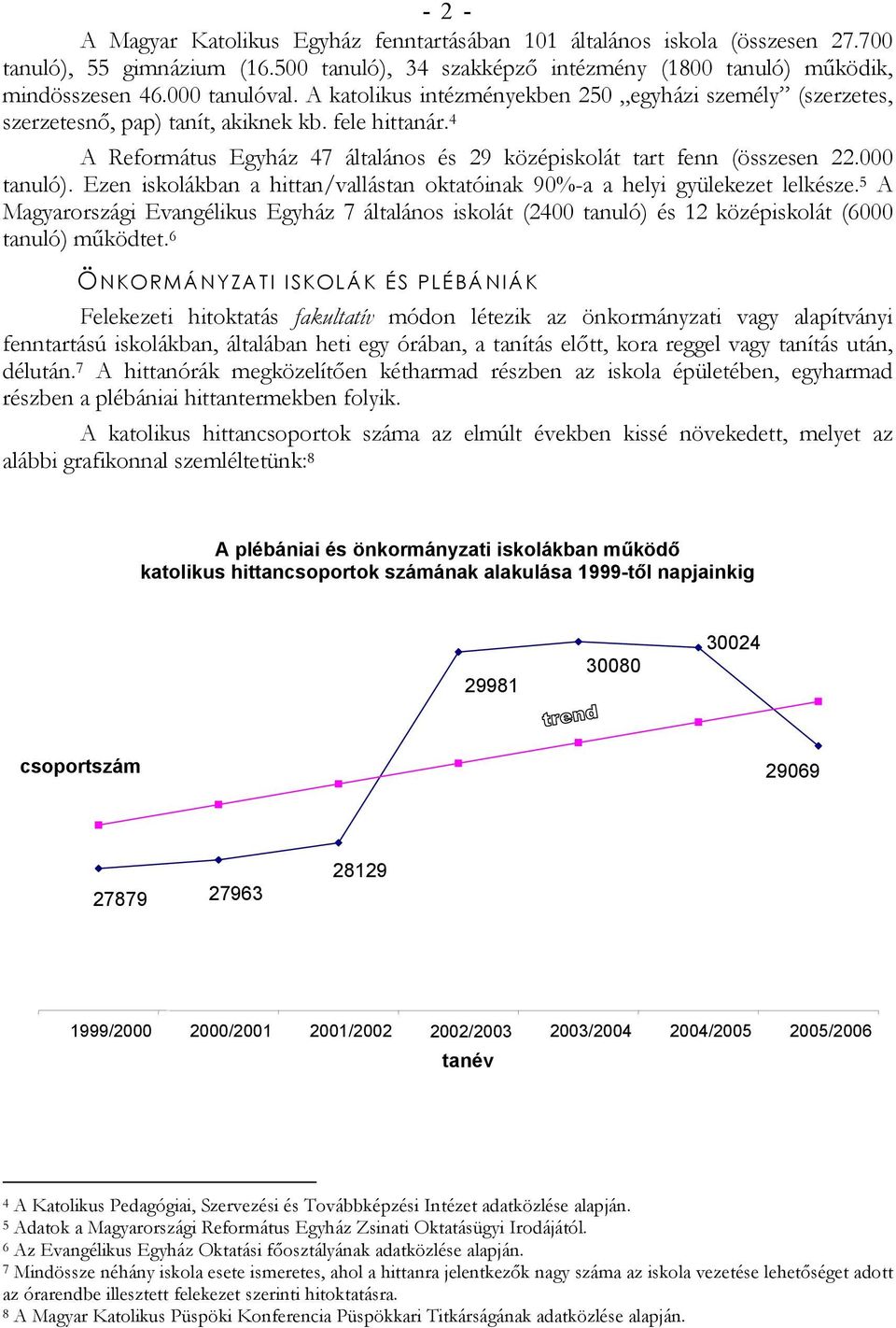 Ezen iskolákban a hittan/vallástan oktatóinak 90%-a a helyi gyülekezet lelkésze. 5 A Magyarországi Evangélikus Egyház 7 általános iskolát (2400 tanuló) és 12 középiskolát (6000 tanuló) működtet.