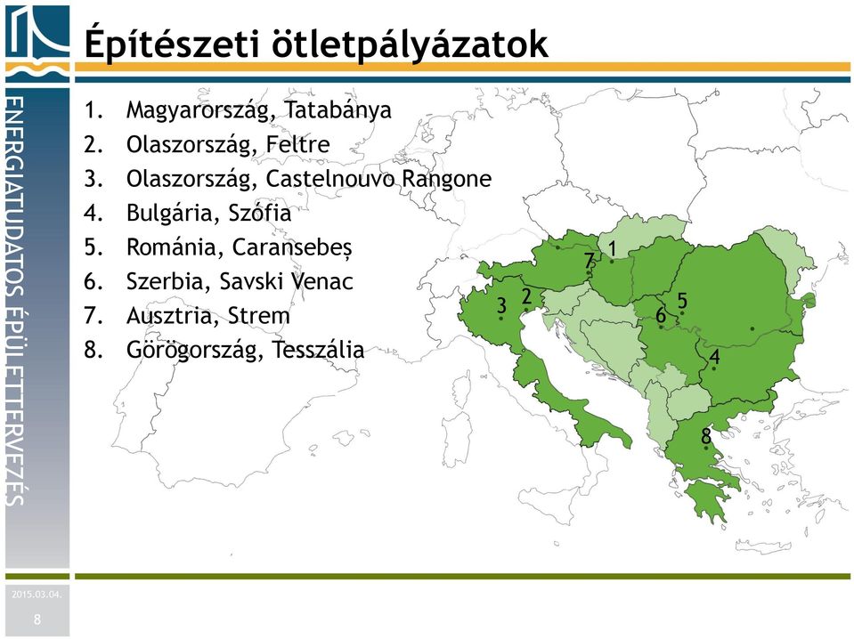 Olaszország, Castelnouvo Rangone 4. Bulgária, Szófia 5.