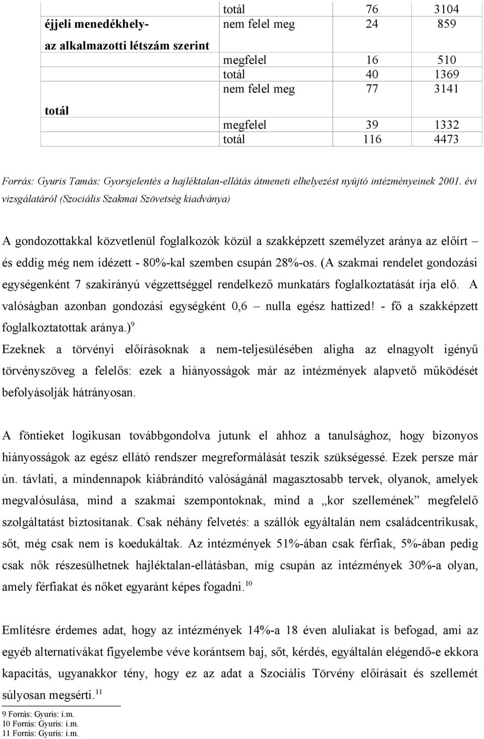 évi vizsgálatáról (Szociális Szakmai Szövetség kiadványa) A gondozottakkal közvetlenül foglalkozók közül a szakképzett személyzet aránya az előírt és eddig még nem idézett - 80%-kal szemben csupán