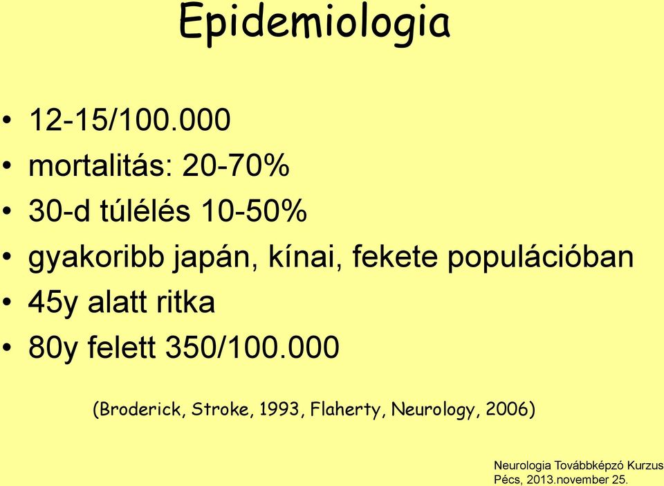 gyakoribb japán, kínai, fekete populációban 45y