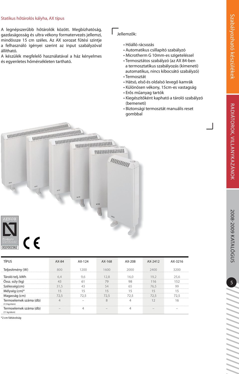 Hőálló rácsozás Automatikus csillapító szabályzó Microtherm G 10mm-es szigeteléssel Termosztátos szabályzó (az AX 84-ben a termosztatikus szabályozás (kimeneti) automatikus, nincs kibocsátó