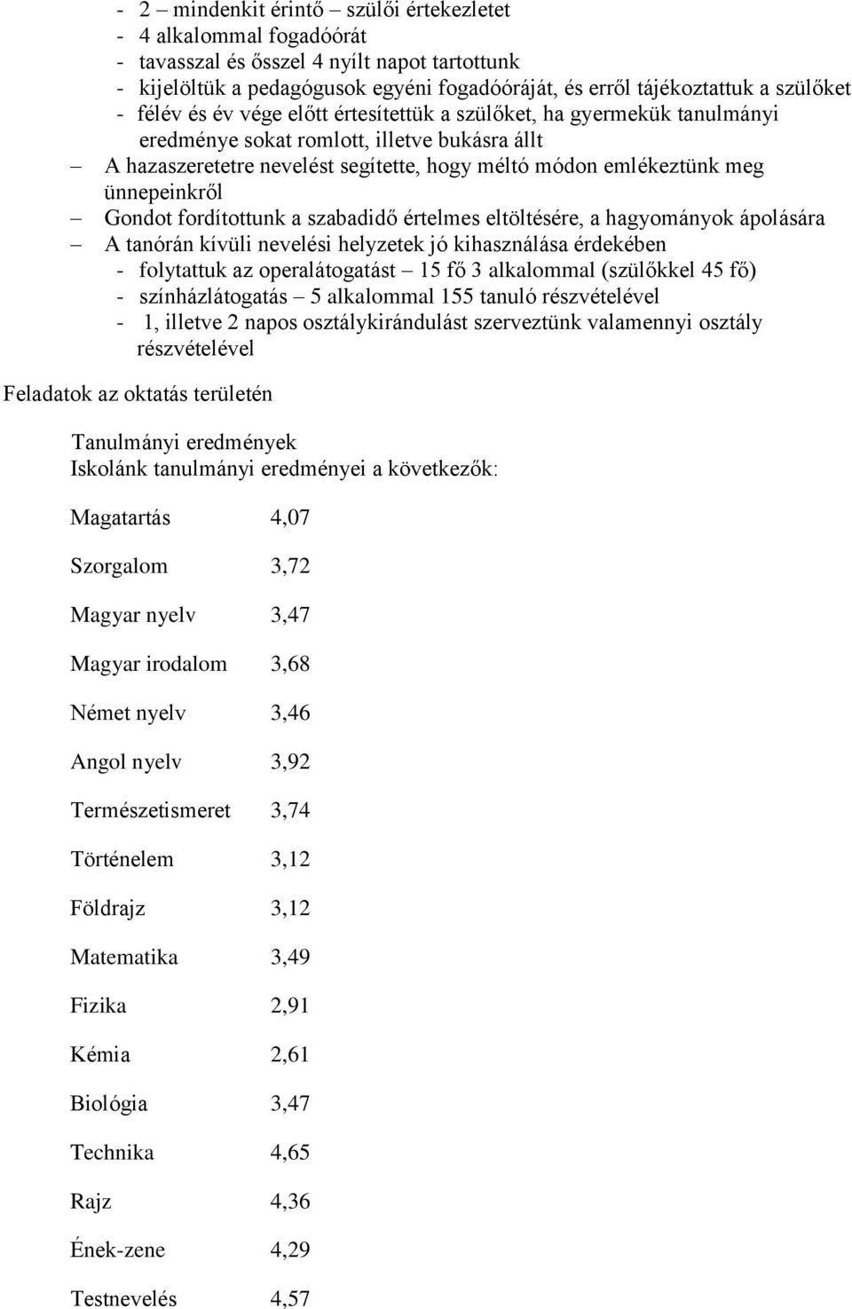 ünnepeinkről Gondot fordítottunk a szabadidő értelmes eltöltésére, a hagyományok ápolására A tanórán kívüli nevelési helyzetek jó kihasználása érdekében - folytattuk az operalátogatást 15 fő 3