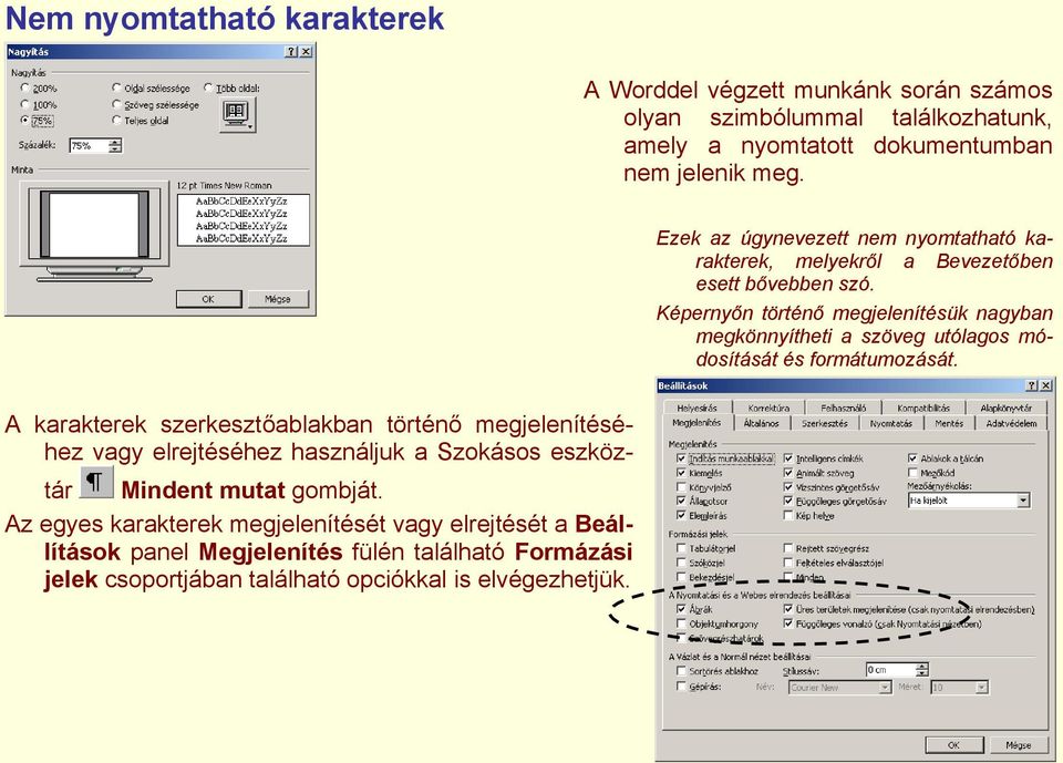 Képernyőn történő megjelenítésük nagyban megkönnyítheti a szöveg utólagos módosítását és formátumozását.