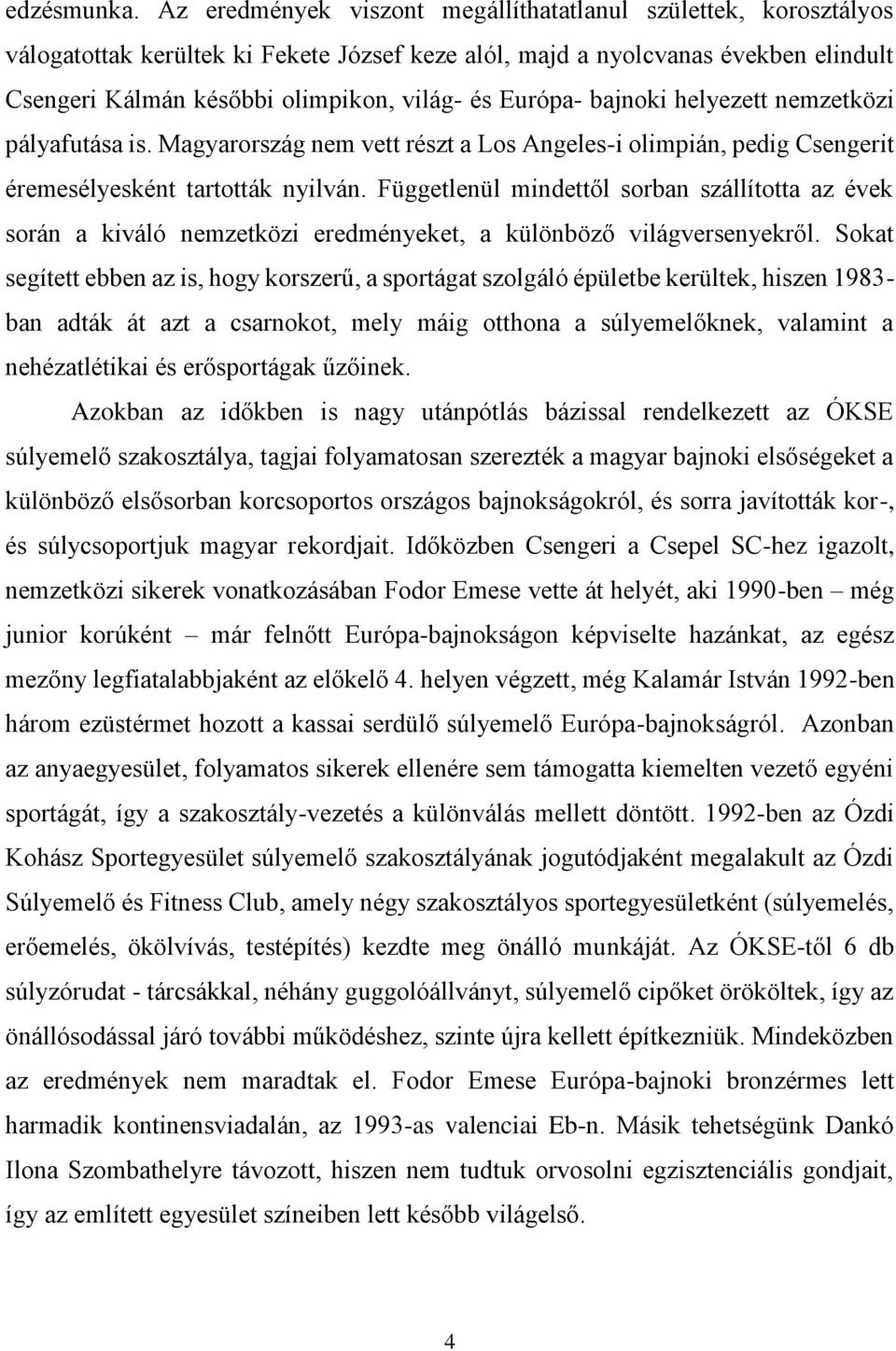 Európa- bajnoki helyezett nemzetközi pályafutása is. Magyarország nem vett részt a Los Angeles-i olimpián, pedig Csengerit éremesélyesként tartották nyilván.