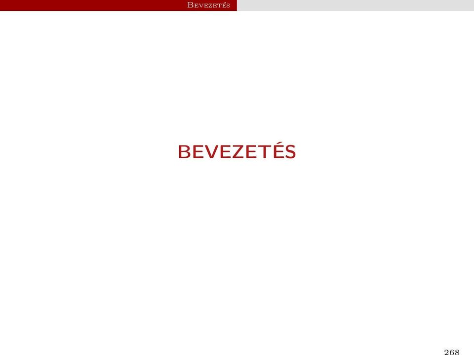 BEVEZETÉS