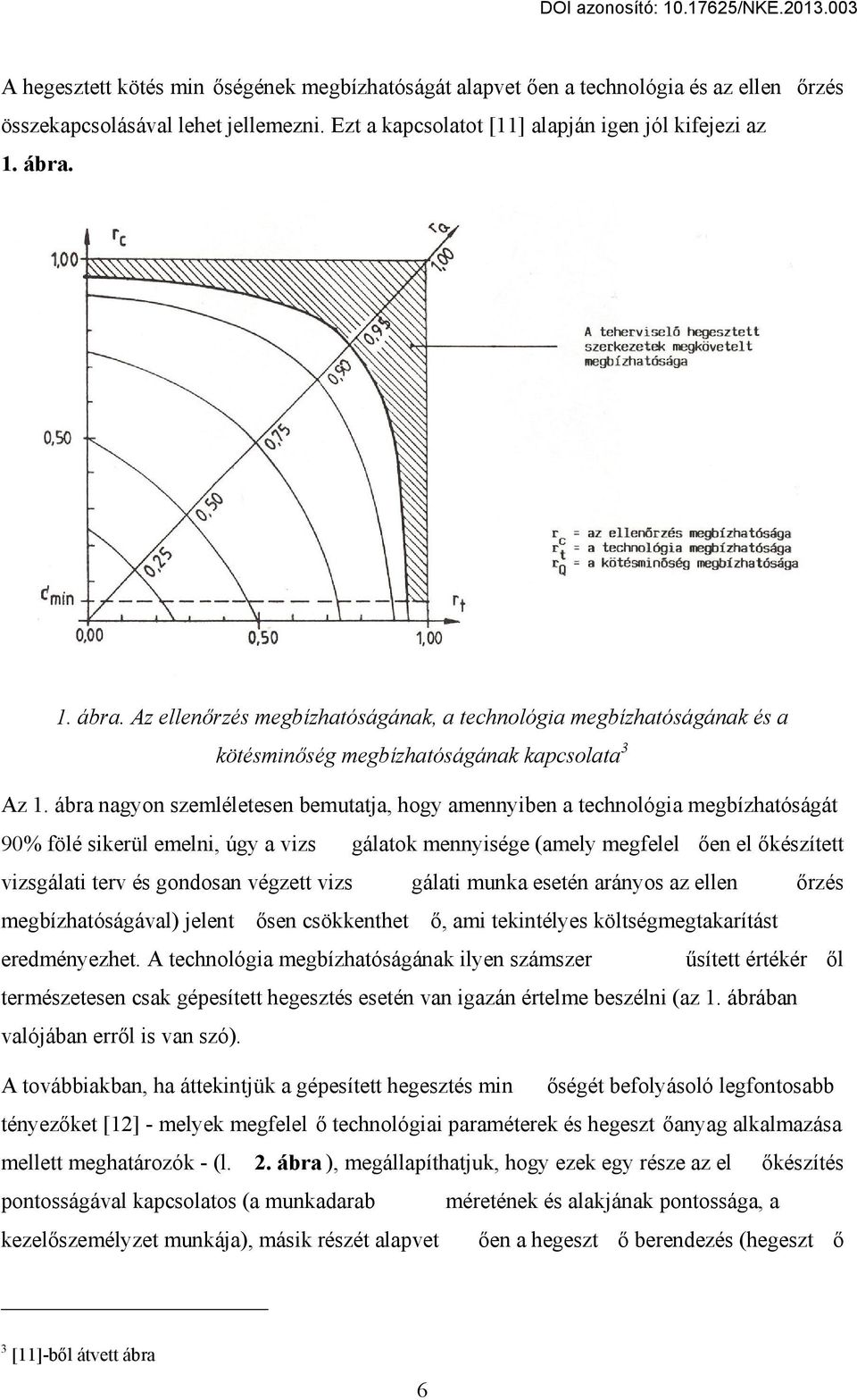 ábra nagyon szemléletesen bemutatja, hogy amennyiben a technológia megbízhatóságát 90% fölé sikerül emelni, úgy a vizs gálatok mennyisége (amely megfelel en el készített vizsgálati terv és gondosan